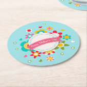 フローラカラフルハッピーマザーズデイ |コースター ラウンドペーパーコースター (アングル)