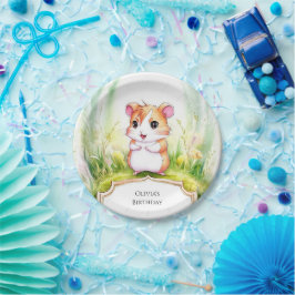 フローラカラフルハムスター誕生日 ペーパープレート