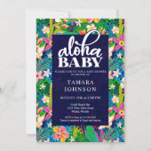フローラカラフルハワイアンルアウ(ハワイ式宴会)アロハベビーシャワー 招待状 (正面)