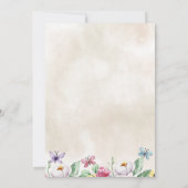 フローラカラフルバタフライガーデンベビーシャワー 招待状 (裏面)