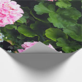 フローラカラフルピンクゲラニウムス写真 ラッピングペーパー (角)