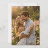 フローラカラフルピンクパープルオレンジイエローグリーン 招待状 (裏面)