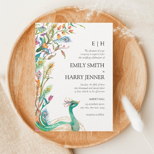 フローラカラフルピーコックチノイスリー庭園の結婚式