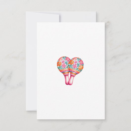 フローラカラフルフィエスタメキシコウェディングRSVPカード 出欠カード (裏面)