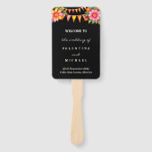 フローラカラフルフィエスタメキシコ結婚式 プログラム ハンドファン (正面)