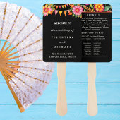 フローラカラフルフィエスタメキシコ結婚式 プログラム ハンドファン