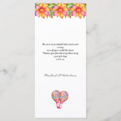 フローラカラフルフィエスタメ結婚キシカンのメニュー メニュー (裏面)