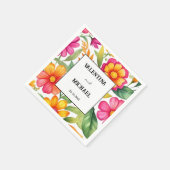 フローラカラフルフィエスタメ結婚キシカン スタンダードカクテルナプキン (角)