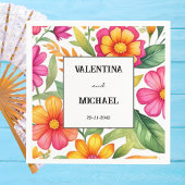 フローラカラフルフィエスタメ結婚キシカン スタンダードカクテルナプキン