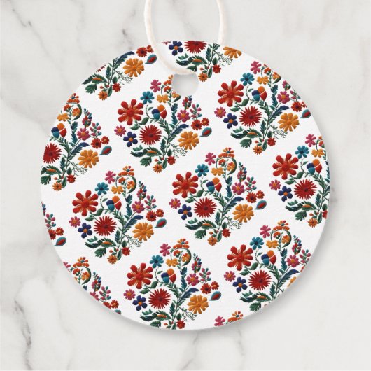 フローラカラフルフィエスタ刺繍花有難う フェイバータグ (裏面)