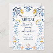 フローラカラフルフォークアートブライダル 招待状 (正面)