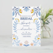 フローラカラフルフォークアートブライダル 招待状 (スタンド正面)