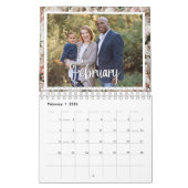 フローラカラフルフ数々のォトファミリー&フレンズの贈り物 カレンダー (2月 2026)