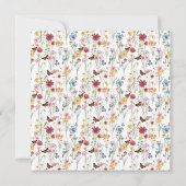 フローラカラフルブライダルシャワー招待 招待状 (裏面)