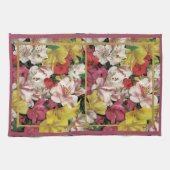 フローラカラフルブーケアメリカンMoJoキッチントーウェ キッチンタオル (横)