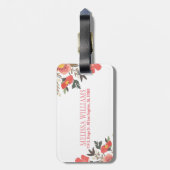 フローラカラフルブーケデザイン ラゲッジタグ (裏面縦)