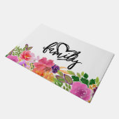 フローラカラフルブーケファミリー ドアマット (アングル)