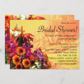 フローラカラフルブーケブライダルシャワー招待状 招待状 (正面/裏面)