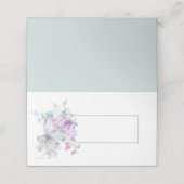 フローラカラフルブーケ結婚の折り畳み座席表 プレイスカード (外部開封)