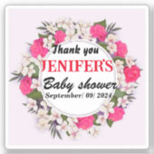 フローラカラフルベイビーシャワーありがとう シール (正面)