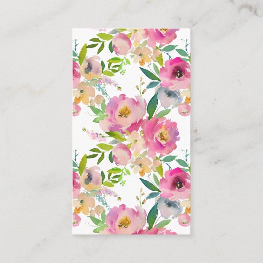 フローラカラフルベビーシャワーおむつラッフルチケット エンクロージャーカード (裏面)