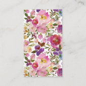 フローラカラフルベビーシャワーおむつラッフルチケット エンクロージャーカード (裏面)