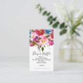 フローラカラフルベビーシャワーおむつラッフルチケット エンクロージャーカード (スタンド正面)