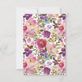 フローラカラフルベビーシャワーベビー 招待状 (裏面)