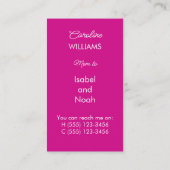 フローラカラフルママからフォトピンクへ遊Let's  コーリングカード (裏面)