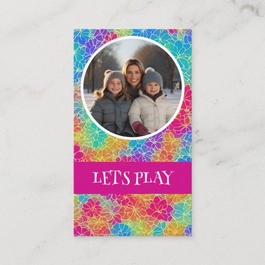 フローラカラフルママからフォトピンクへ遊Let's コーリングカード (正面)