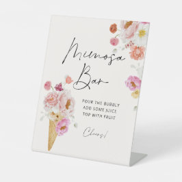 フローラカラフルミモサバーブライダルシャワー 台座サイン