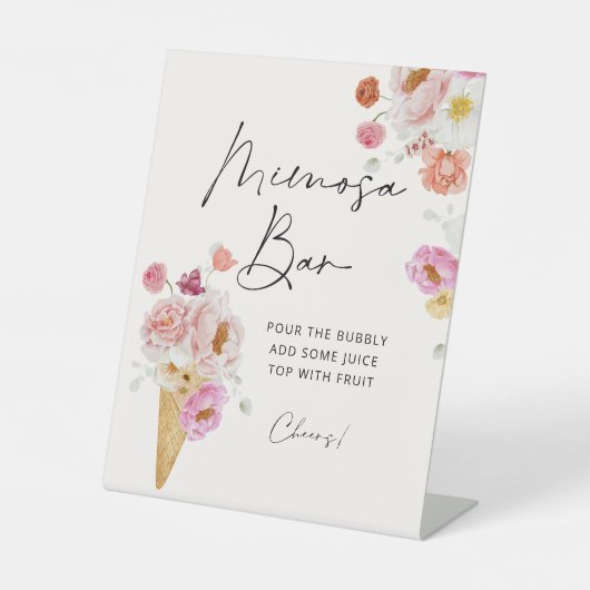 フローラカラフルミモサバーブライダルシャワー 台座サイン (正面)