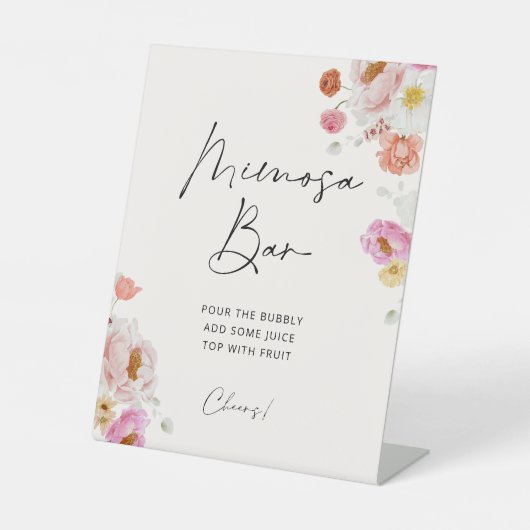 フローラカラフルミモサバーブライダルシャワー 台座サイン (正面)