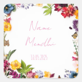 フローラカラフルメンディはシールを好む スクエアシール