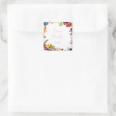 フローラカラフルメンディはシールを好む スクエアシール (バッグ)