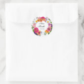 フローラカラフルメンディはステッカーを好む。 ラウンドシール (バッグ)