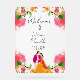 フローラカラフルメンディ徴候 アクリルサイン