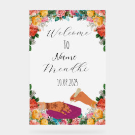 フローラカラフルメンディ徴候 アクリルサイン