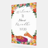 フローラカラフルメンディ徴候 アクリルサイン (傾斜)