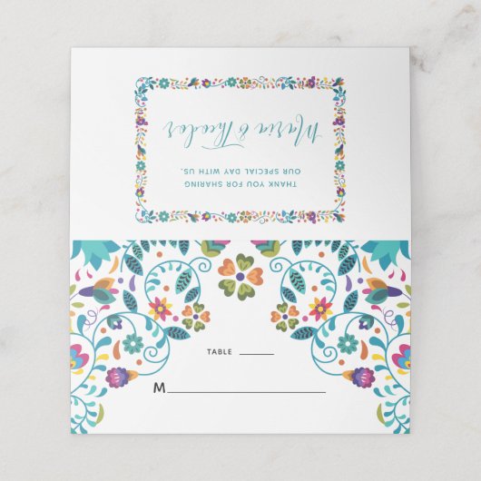 フローラカラフルメ結婚キシカン プレイスカード (外部開封)