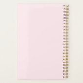 フローラカラフルモノグラム水彩植物性ピンク プランナー手帳 (裏面)