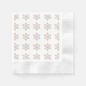 フローラカラフルユダヤ星 縁ありカクテルナプキン (正面)