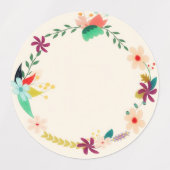 フローラカラフルリースかわいい防水国 ラベル (デザイン1)