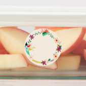 フローラカラフルリースかわいい防水国 ラベル (貼付)