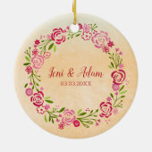 フローラカラフルリース セラミックオーナメント (裏面)