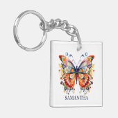 フローラカラフルレトロ キーホルダー (正面左)