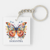 フローラカラフルレトロ キーホルダー (裏面)