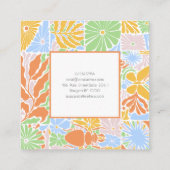 フローラカラフルレトロ スクエア名刺 (裏面)