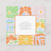フローラカラフルレトロ スクエア名刺 (裏面)