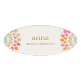 フローラカラフルロータスフラワー美しいスパサロン 名札